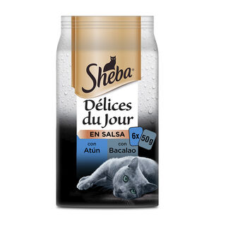 Sheba Délices du Jour Peixes Molho em Saqueta para Gatos - Multipack